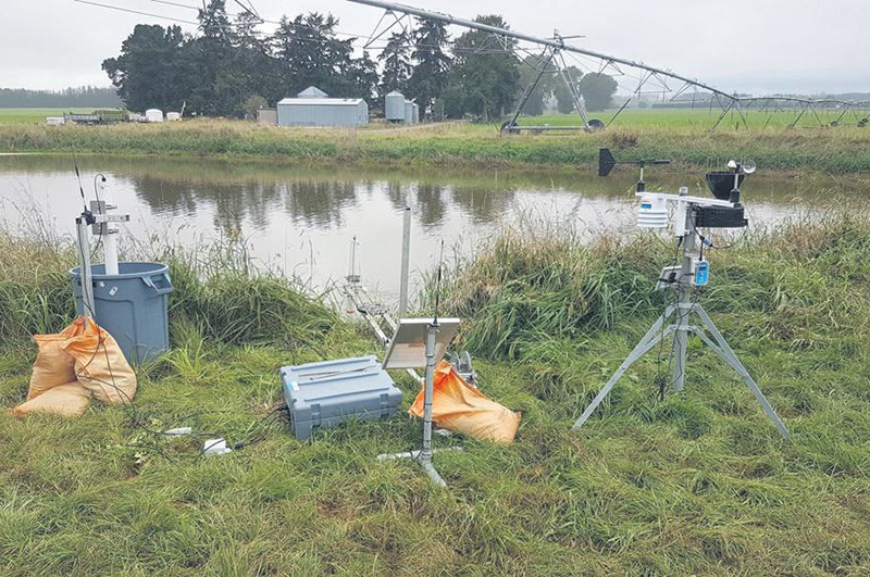 Testing effluent pond