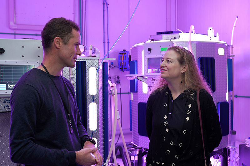 Andy Selwood with Minister for Oceans and Fisheries Rachel Brooking