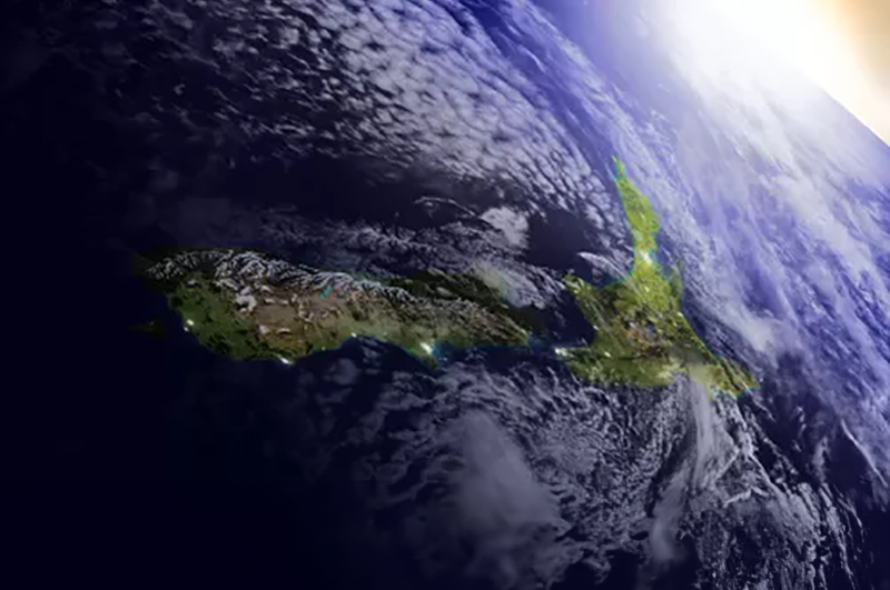 New Zealand from satellite