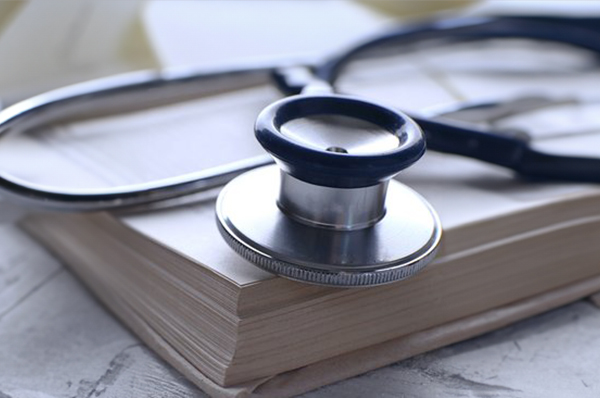 stethoscope on a book