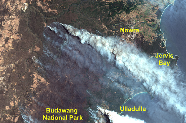 NSW bushfires sat image