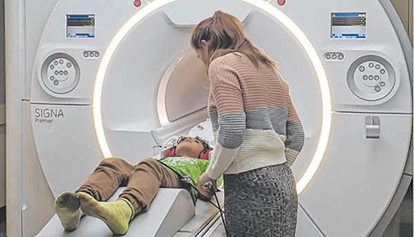 Child preparing for MRI