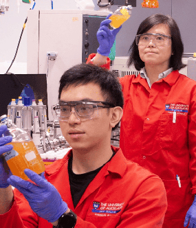 Shan Yi (right) and Kai Xin Chia