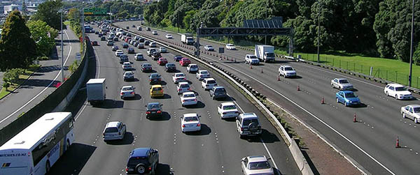 Auckland motorway traffic