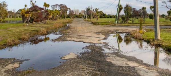 surface water on road